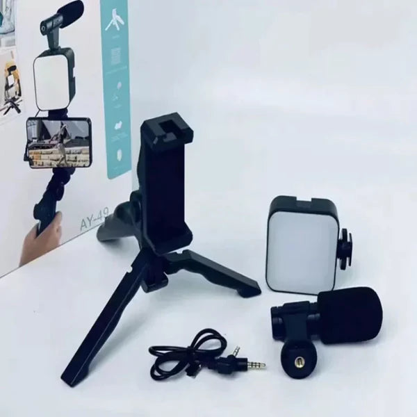 Ay-49 Video Vlog Making Kit With Remote Good Quality ,vlogging Tripod