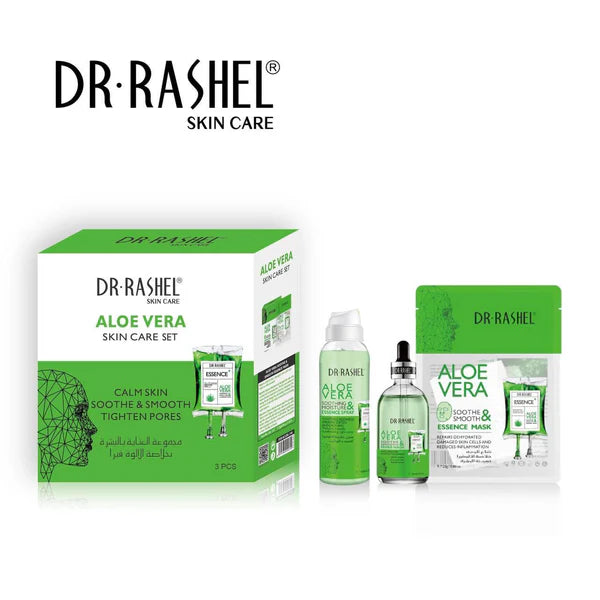 Dr.rashel Aloe Vera Soothing & Moisture Skin Care Set – 3pcs/set