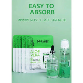 Dr.rashel Aloe Vera Soothing & Moisture Skin Care Set – 3pcs/set