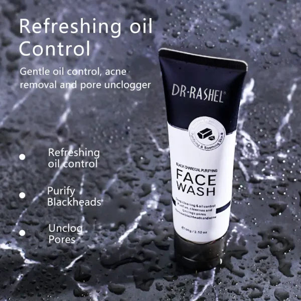 Dr. Rashel Black Charcoal Purifying Face Wash | Facial Cleanser