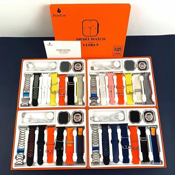 Fendior S100 Ultra 9 Smart Watch 7 In 1 – Random Color