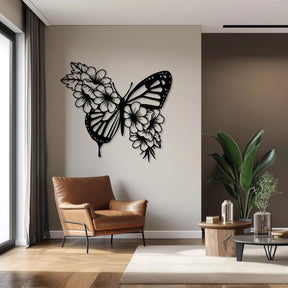 Home Decor Flower Butterfly Wooden Wall Art