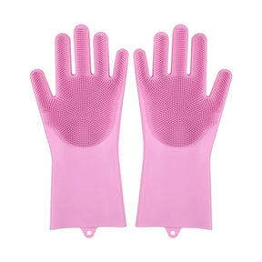 Pair Of Silicone Washing Full Finger Gloves