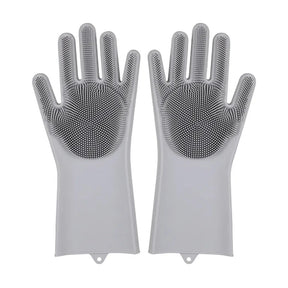 Pair Of Silicone Washing Full Finger Gloves