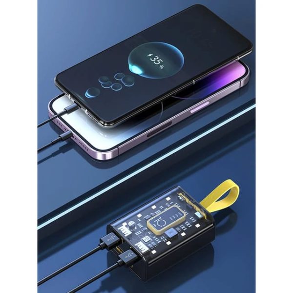 Mini Portable Transparent Power Bank 10,000 Mah (random Color)