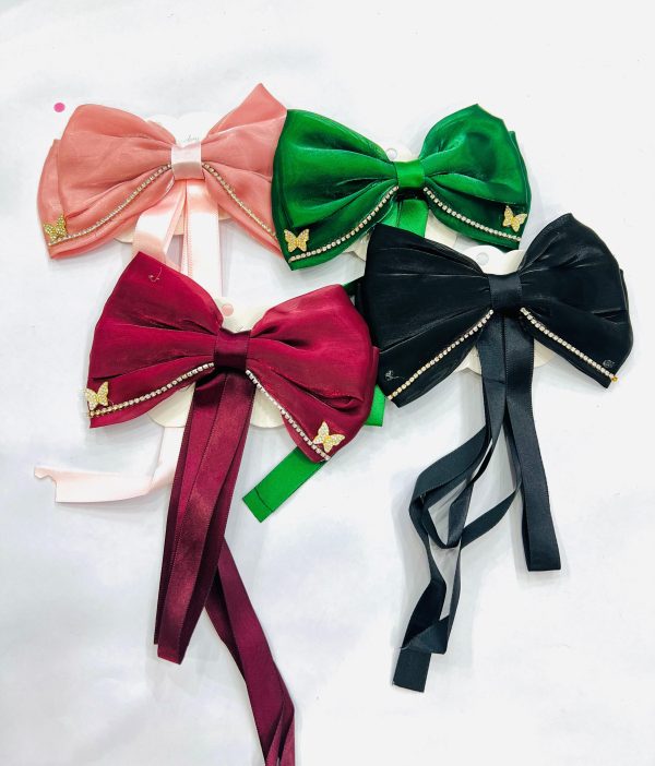 Multi Color Big Bow Hair Clip For Girls