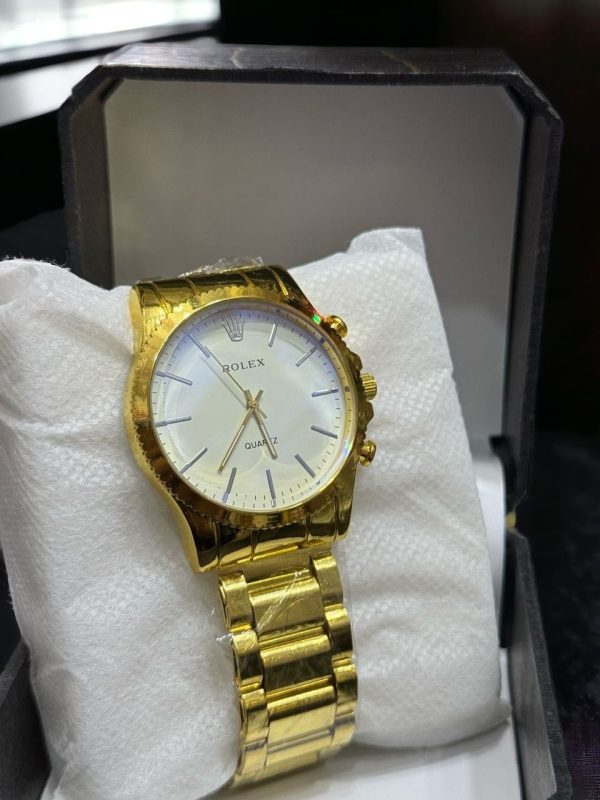 Rolex Quartz Analog Gold Wrist Watch For Men